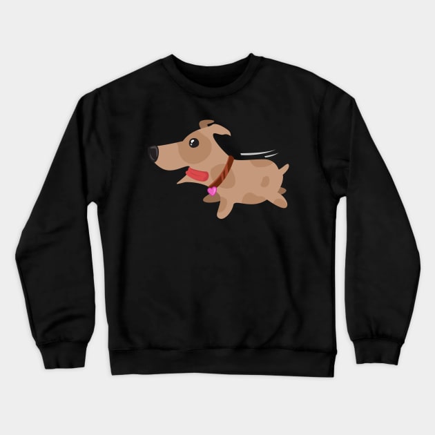 Cute Dog Design Art Crewneck Sweatshirt by BrightLightArts